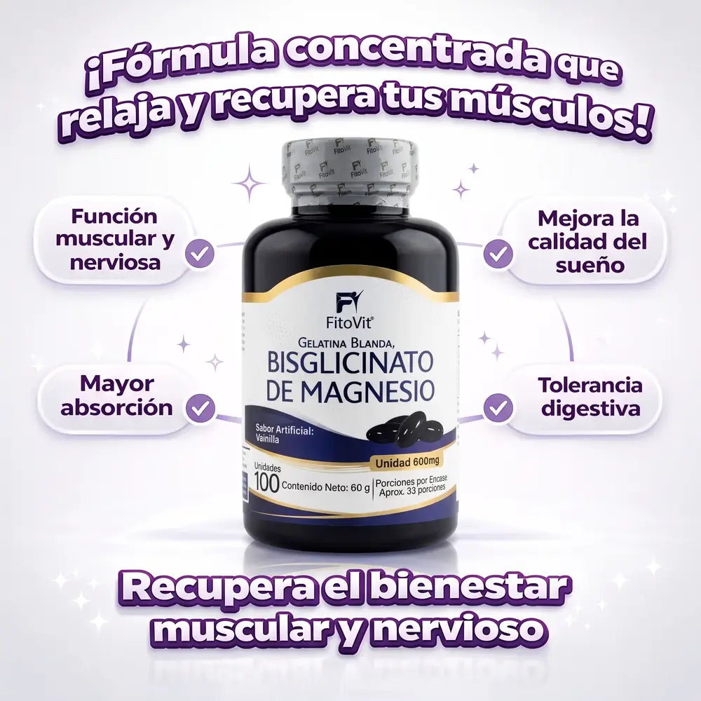 Bisglicinato de Magnesio x100 Capsulas Softgel