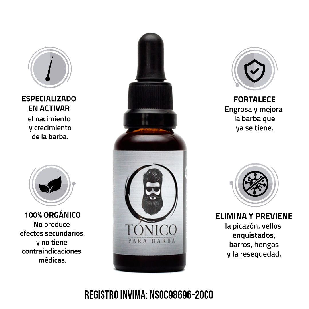 Tónico Natural Barba Shop - Barba Larga y Fuerte