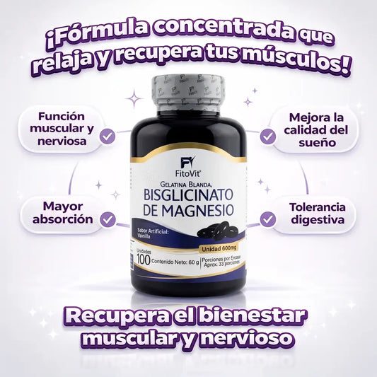 Bisglicinato de Magnesio x100 Capsulas Softgel