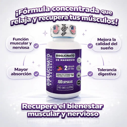 Bisglicinato de Magnesio x100 Capsulas