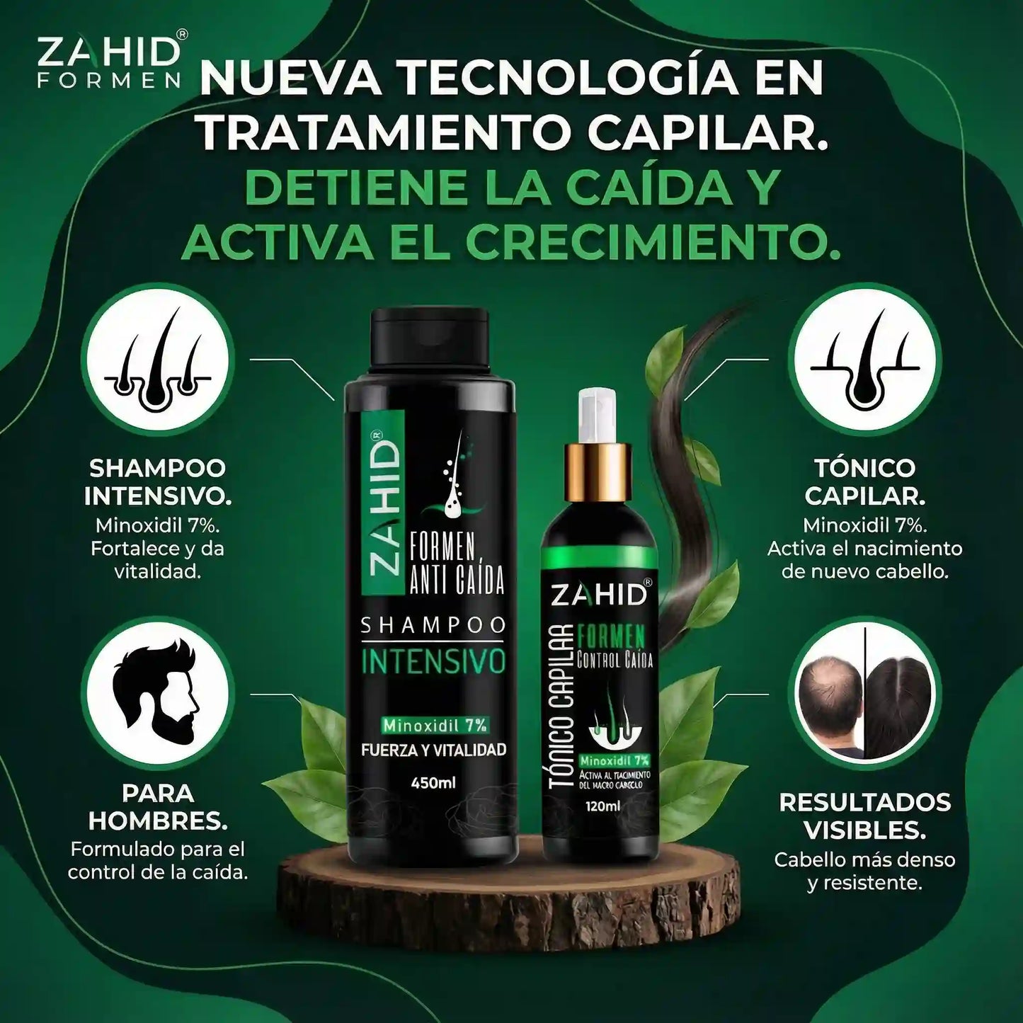 Kit Intensivo Shampoo + Tonico Minoxidil 7%