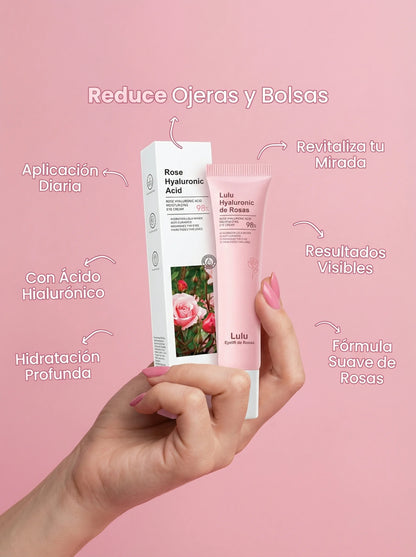 Lulú Beauty EyeLift  Roll-On Contorno de ojos de Rosas - Elimina las Ojeras y Bolsitas