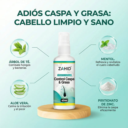Zahiid Tónico para la Caspa - Controla y Elimina la Caspa Intensiva