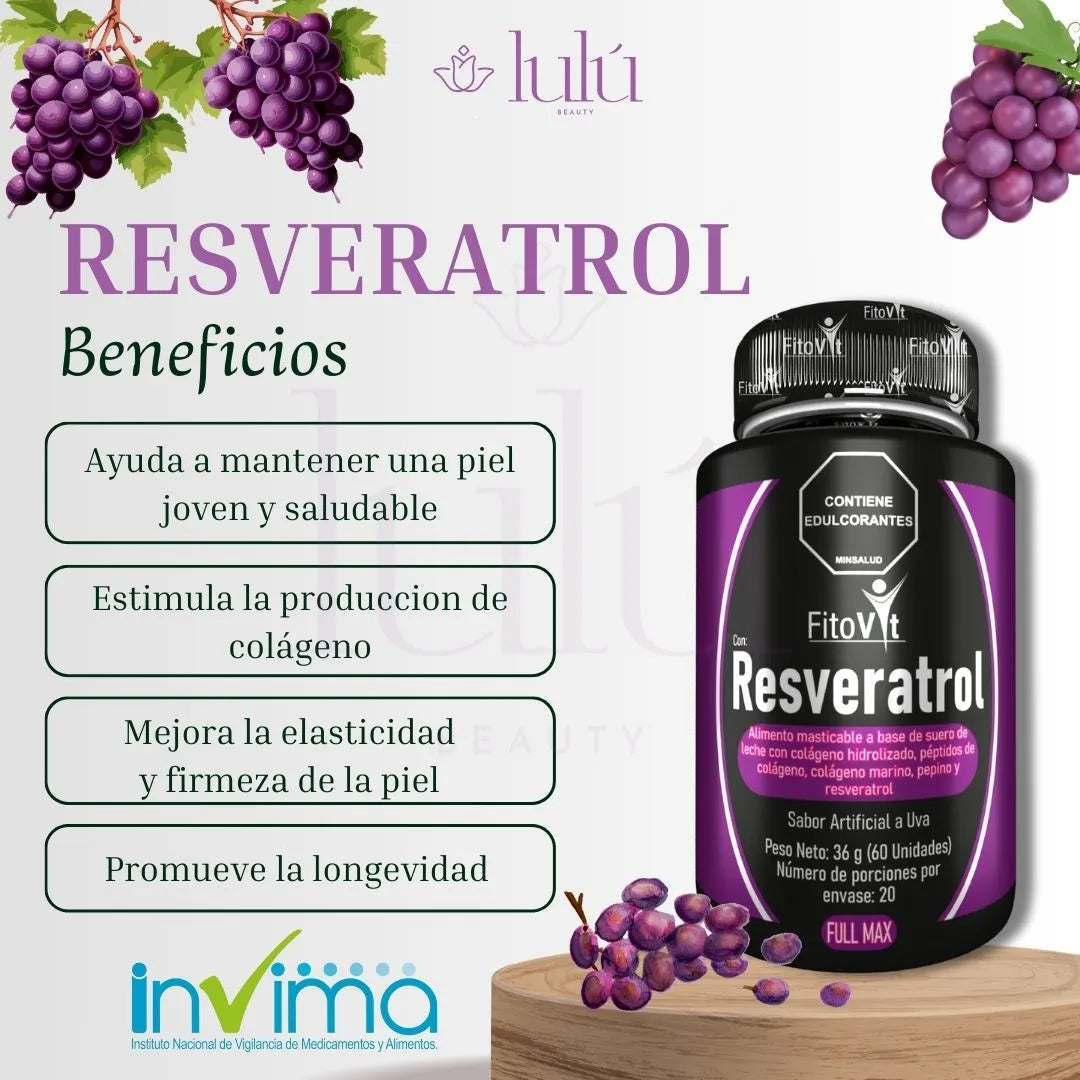 RESVERATROL x 60 Vida Saludable - Conserva tu juventud